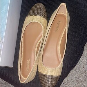 Kensie Women's Tan and Black Flats